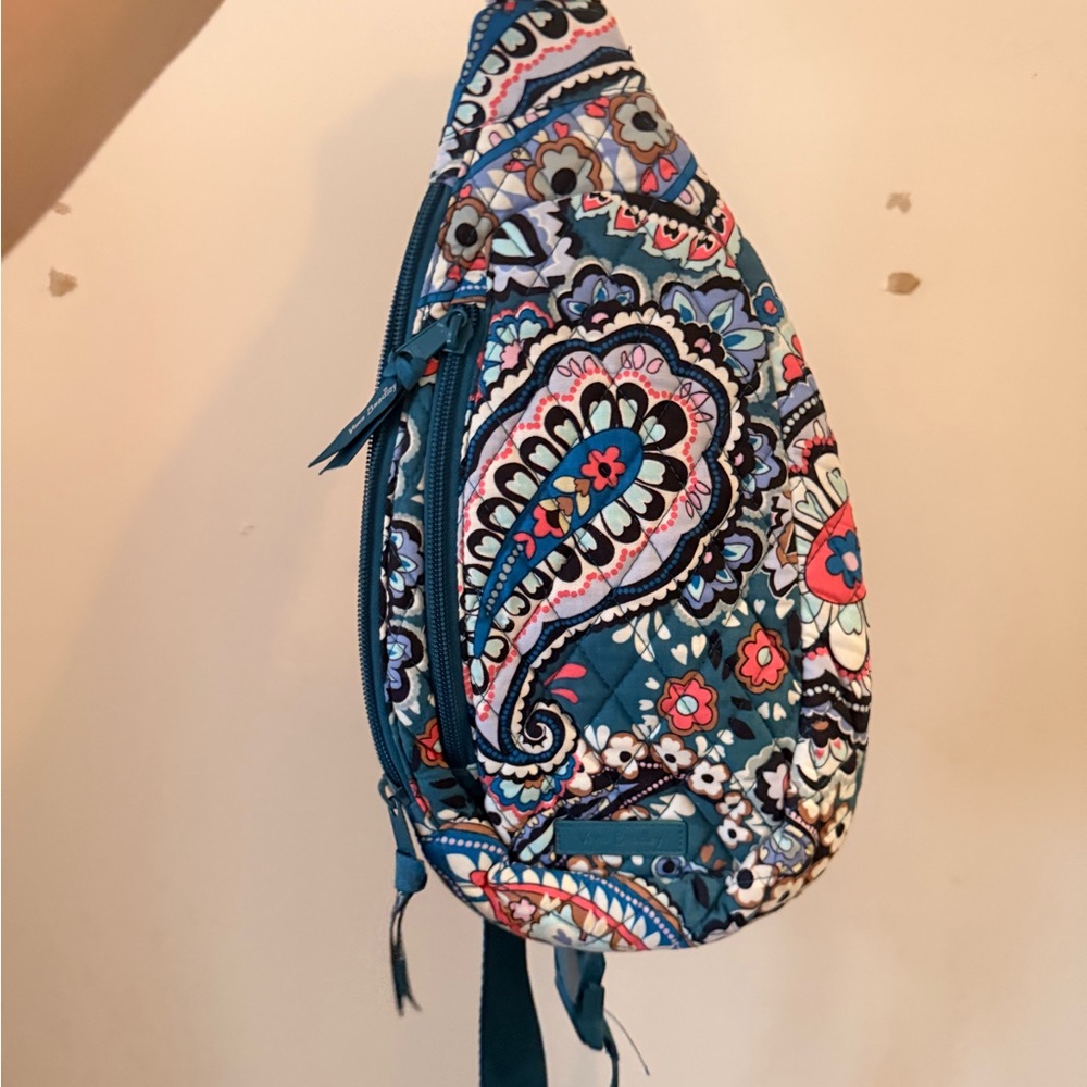 Vibrant Vera Bradley Paisley Sling Bag